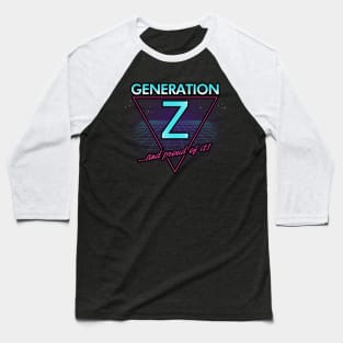 80's Inspired Gen Z Generation Z Zoomer Slogan Baseball T-Shirt